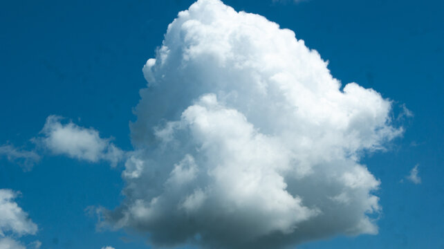 shaped cloudy weather formed in the blue sky. Beautiful cloudy landscape. natural background. natural beauty.
