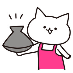 加工ok　ねこ素材No.53  タジン鍋