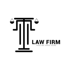 Law firm logo icon vector template.