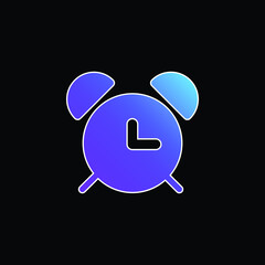 Alarmclock With Bells blue gradient vector icon
