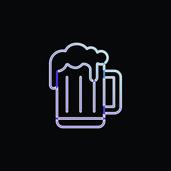 Beer Mug blue gradient vector icon