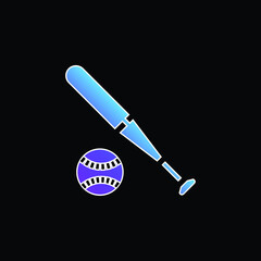 Baseball blue gradient vector icon