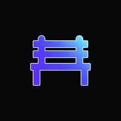 Fototapeta premium Bench blue gradient vector icon