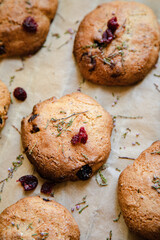 Homemade gluten free and vegan cranberry cookies