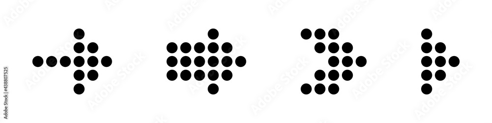 Canvas Prints arrows dots. arrows flat icons. arrow. cursor vector design. navigation symbols. vector illustration