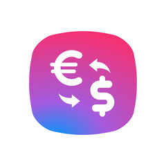 Exchange Euro to Dollar - Sticker