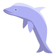 Cute dolphin icon. Isometric of Cute dolphin vector icon for web design isolated on white background