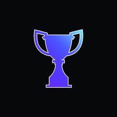 Award Trophy Silhouette blue gradient vector icon