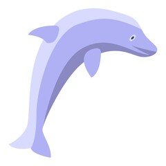 Fototapeta premium Jumping dolphin icon. Isometric of Jumping dolphin vector icon for web design isolated on white background