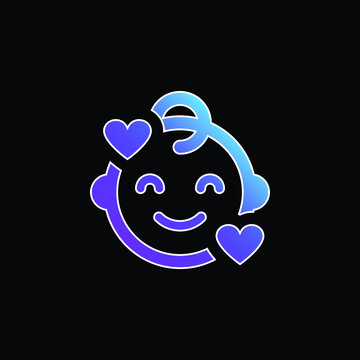 Baby Blue Gradient Vector Icon