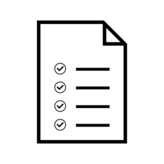 Compliance document icon in flat style. Approved process vector illustration on white background. Checkmark business concept.