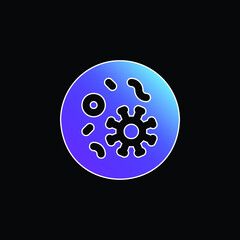 Bacteria blue gradient vector icon