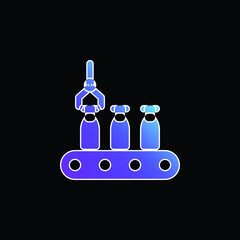 Assembly Line blue gradient vector icon