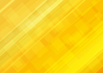 Abstract elegant diagonal yellow background with squares pattern overlapping texture.