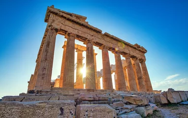 Gardinen ATHENS,GREECE-JUNE 7,2021:Temple of the goddess Athena-Parthenon, the main temple in the Athenian Acropolis © truba71
