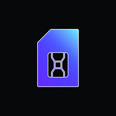Big SIM Card blue gradient vector icon