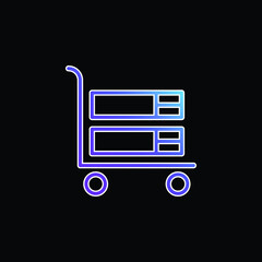 Big Cart blue gradient vector icon