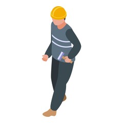 Constructor rush job icon. Isometric of Constructor rush job vector icon for web design isolated on white background