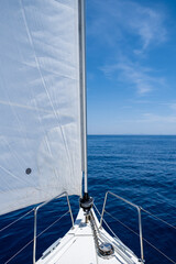 Obraz premium Cyclades islands, Greece. Aegean sea sailing, summer holidays