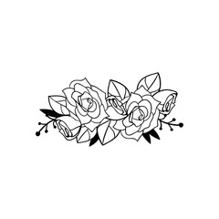 Rose icon design template vector illustration