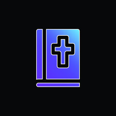 Bible blue gradient vector icon