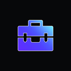 Briefcase blue gradient vector icon