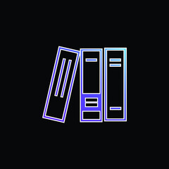 Books For Study blue gradient vector icon