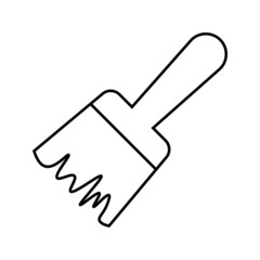 Illustration of paintbrush icon on white background