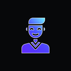 Boy blue gradient vector icon