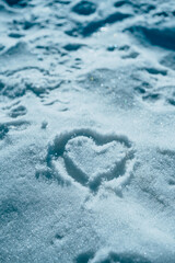 Serce na śniegu