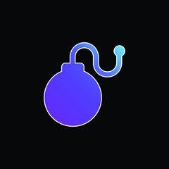Bomb blue gradient vector icon