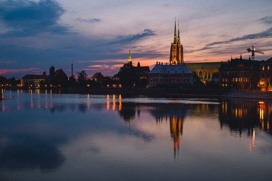 Wrocławski krajobraz nad odrą
