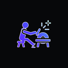 Blacksmith blue gradient vector icon