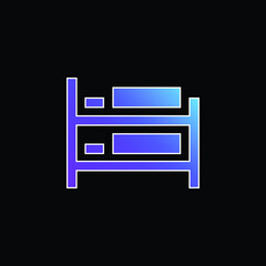 Berth Bed blue gradient vector icon