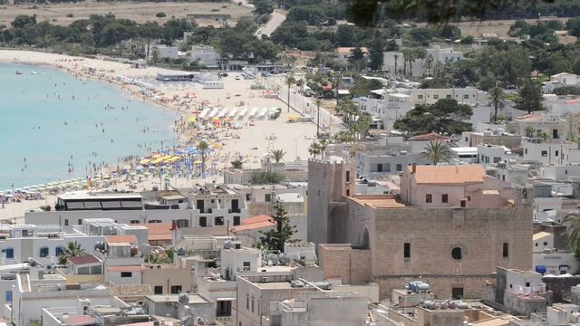 beach of San vito lo Capo Sicily Trapani, view from above in early summer