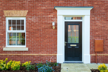 Fototapeta na wymiar New built house property in england uk