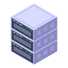 Block chain server icon. Isometric of Block chain server vector icon for web design isolated on white background