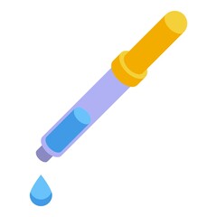 Printing color dropper icon. Isometric of Printing color dropper vector icon for web design isolated on white background