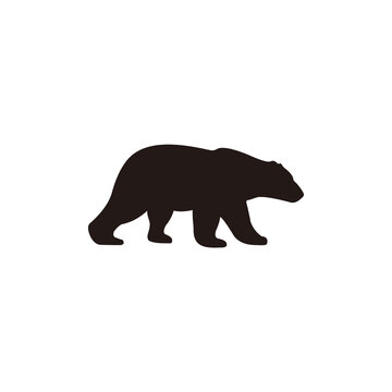 silhouette bear, design isolated, template design