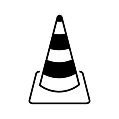 Traffic cone Safety outline art. Simple modern icon design illustration. eps 10