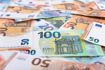Obraz na płótnie Canvas euro cash background