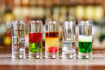 Multi-layer cocktails for a party