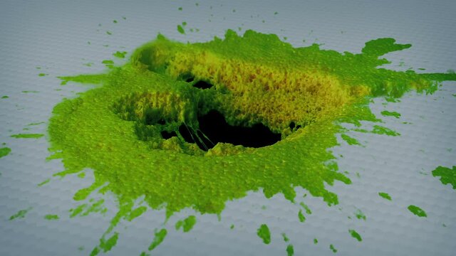 Acid Burns Through Lab Floor Scifi Scene