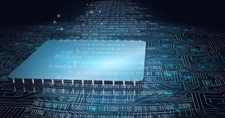 Composition of binary coding over computer circuit board