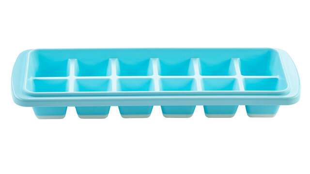 Silicone Ice Cube Tray Isolated On White Background.