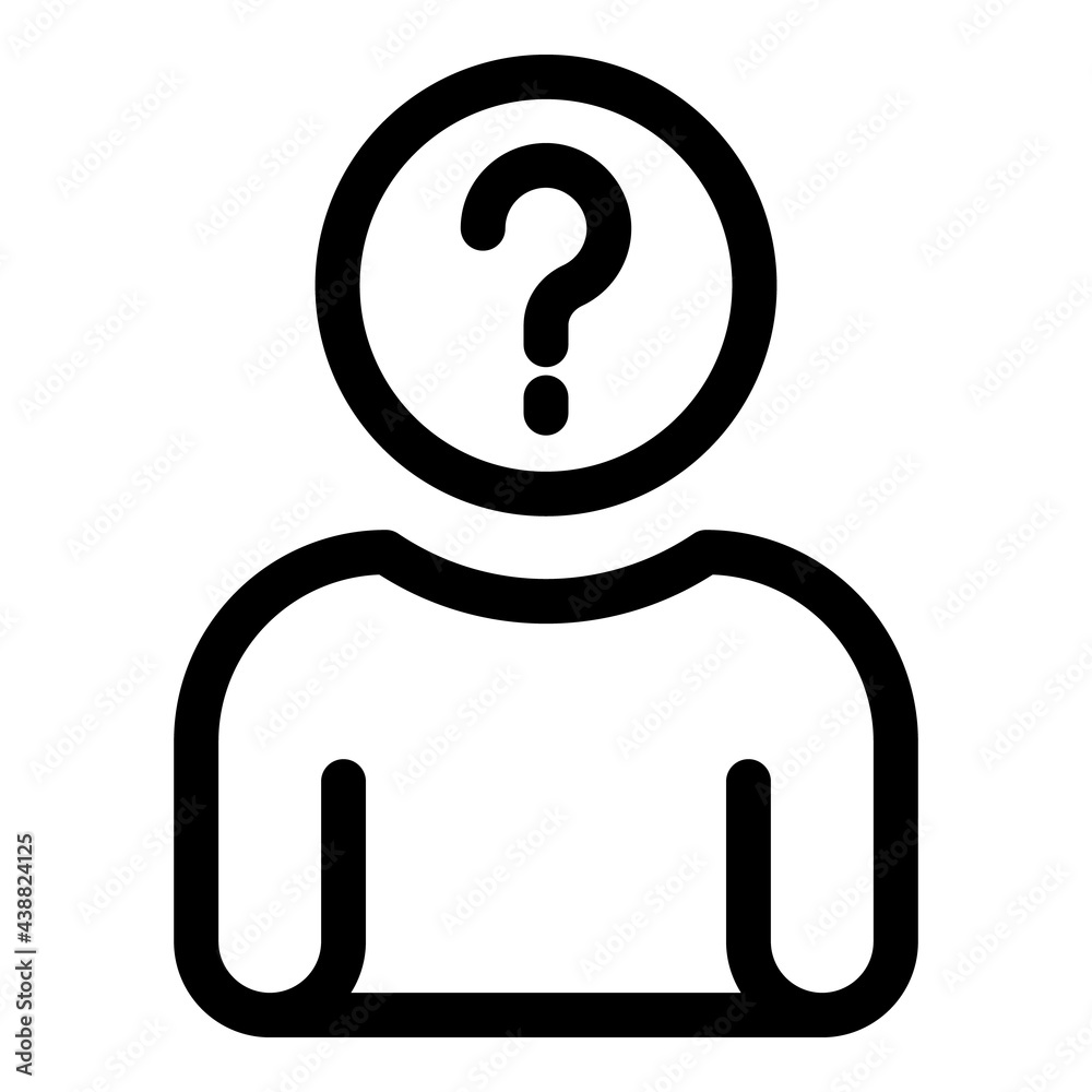 Poster anonymous man icon. outline anonymous man vector icon for web design isolated on white background