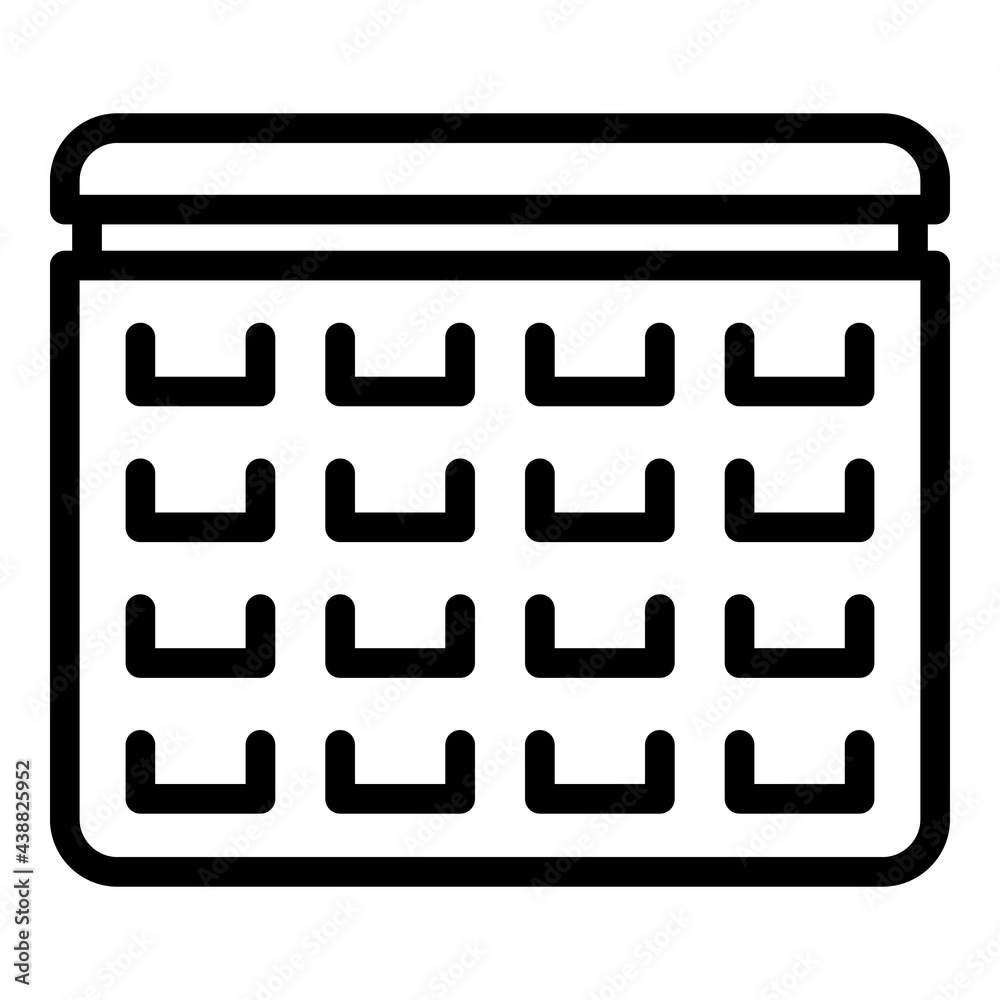 Poster event planner operation icon. outline event planner operation vector icon for web design isolated on
