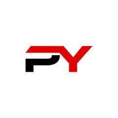 PY initial letter, modern logo design template vector