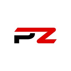PZ initial letter, modern logo design template vector