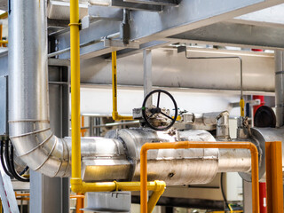 Manual valve of fuel gas filter systems in power plant.